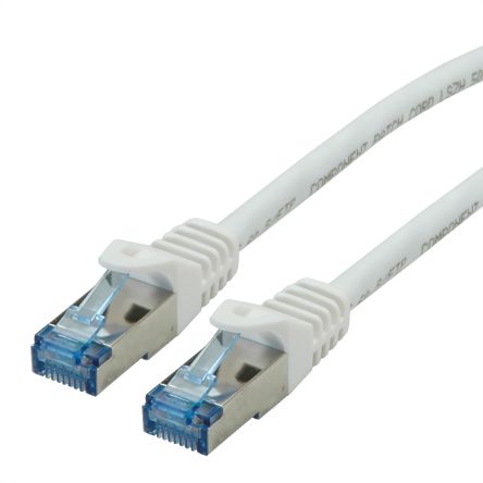 Roline, 1.5m Cat6a, White RJ45 to Male RJ45 Male, S/FTP, Terminated LSZH Sheath [21.15.2864-100]; 266-0746