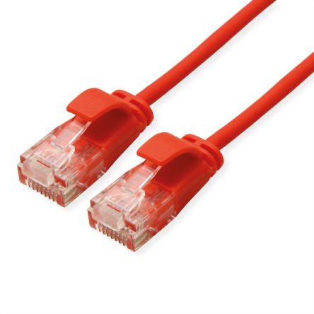 Roline, 1m Cat6a, Red RJ45 to Male RJ45 Male, UTP Unshielded, Terminated LSZH Sheath [21.15.3913-100]; 266-0760