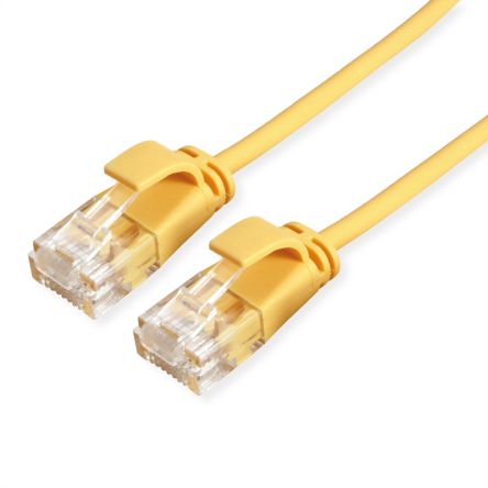 Roline, 5m Cat6a, Yellow RJ45 to Male RJ45 Male, UTP Unshielded, Terminated LSZH Sheath [21.15.3927-50]; 266-0773