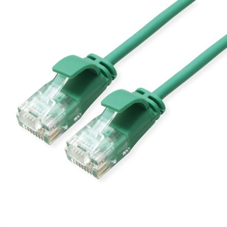 Roline, 1.5m Cat6a, Green RJ45 to Male RJ45 Male, UTP Unshielded, Terminated LSZH Sheath [21.15.3934-100]; 266-0779
