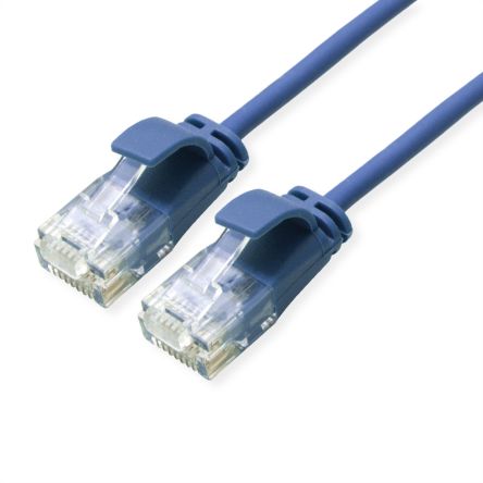 Roline, 500mm Cat6a, Blue RJ45 to Male RJ45 Male, UTP Unshielded, Terminated LSZH Sheath [21.15.3942-100]; 266-0786