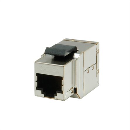 Roline RJ-45 Coupling Series Single-Port RJ45 Keystone Modular Coupler, Cat6a, Shielded [21.17.3006-20]; 266-0808