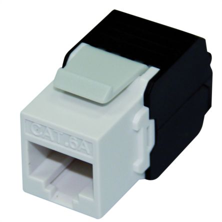 Roline RJ45 Keystone Jack Series Female RJ45 Connector, Keystone Mount, Cat6a 1 Port 1 -Way [26.11.0337-50]; 266-0810