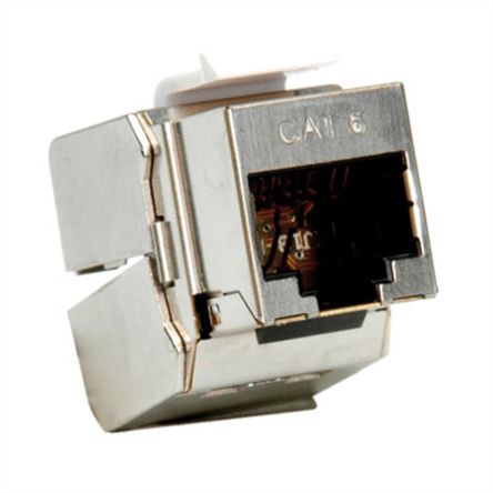 Roline RJ45 Keystone Jack Series Female RJ45 Connector, Keystone Mount, Cat6 1 Port 1 -Way [26.11.0358-60]; 266-0813