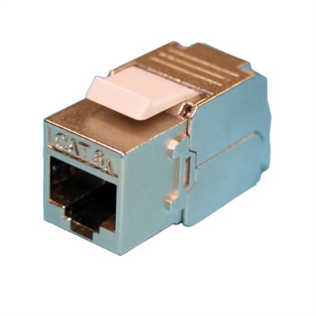 Roline RJ45 Keystone Jacks Series Female RJ45 Connector, Keystone Mount, Cat6a 1 Port 1 -Way [26.11.0367-50]; 266-0816