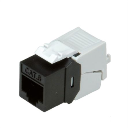 Roline RJ45 Keystone Jack Series Female RJ45 Connector, Keystone Mount, Cat6 1 Port [26.11.0375-50]; 266-0817