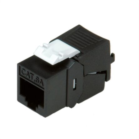 Roline RJ45 Keystone Jack Series Female RJ45 Connector, Keystone Mount, Cat6a 1 Port 1 -Way [26.11.0376-50]; 266-0818