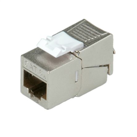 Roline RJ45 Keystone Jack Series Female RJ45 Connector, Keystone Mount, Cat6a 1 Port 1 -Way [26.11.0378-50]; 266-0820