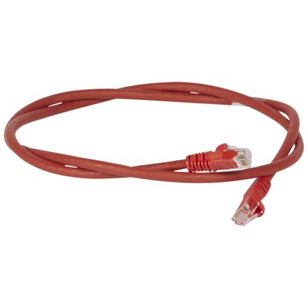 Legrand, 3m Cat6, Red RJ45 to RJ45, U/UTP, Terminated [0 518 64]; 266-1054