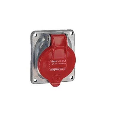 Legrand Red Power Socket, 4 Poles, 32A, Outdoor Use [0 529 33]; 266-1087
