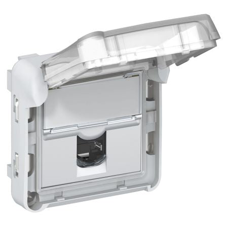 Legrand Grey/White Plug Socket, RJ45 [0 695 61]; 266-1175