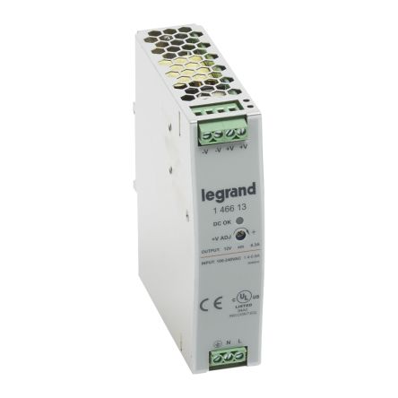 Legrand Switching Power Supply, 1 466 13, 12V dc, 6.3A, 75W, 100 → 240V ac Input Voltage [1 466 13]; 266-1238