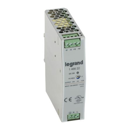 Legrand Switching Power Supply, 1 466 22, 24V dc, 3.2A, 75W, 100 → 240V ac Input Voltage [1 466 22]; 266-1239