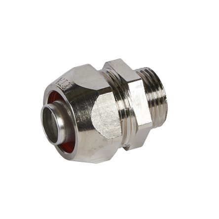 Legrand Straight Male, Conduit Fitting, 12mm Nominal Size, PG11, Brass, Metallic [3 820 25]; 266-1245