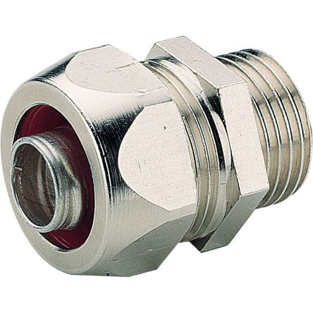 Legrand Straight Male, Conduit Fitting, 16mm Nominal Size, M16, Brass, Metallic [3 820 41]; 266-1248