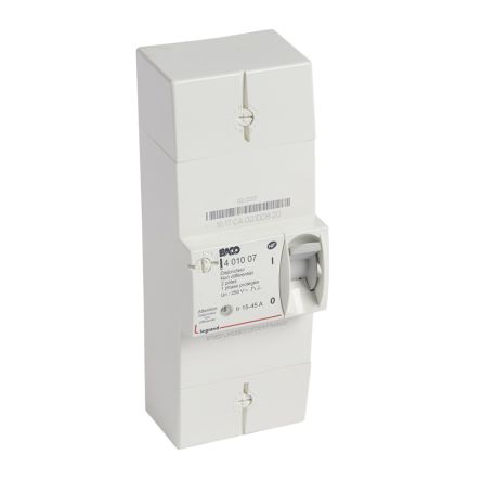 Legrand Circuit Breaker, 2P, 45A, 230V AC, 2 kA Breaking Capacity [401007]; 266-1254