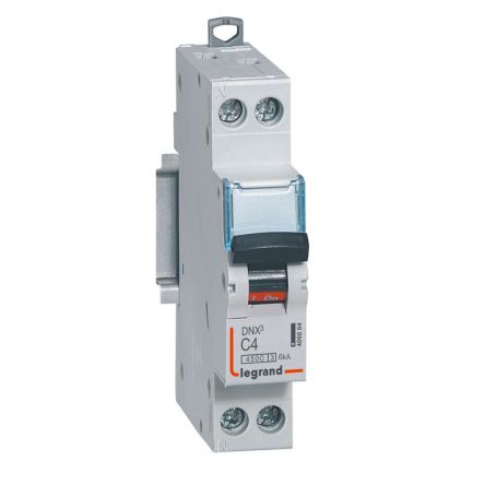 Legrand DNX3 Circuit Breaker, 2P, 4A Curve C, 230V AC, 6 kA Breaking Capacity [406864]; 266-1308