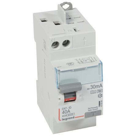 Legrand RCCB, 40A, 2 Pole, 30mA, Type F, 230V [411644]; 266-1361