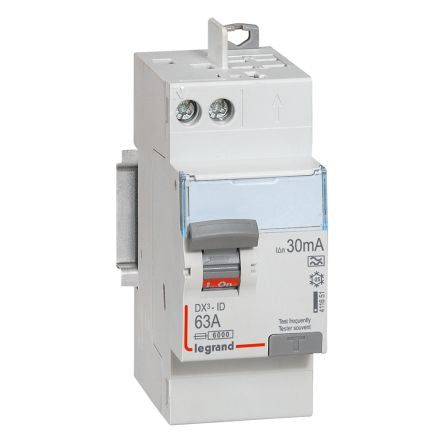 Legrand RCCB, 63A, 2 Pole, 30mA, Type A, 230V [411651]; 266-1363