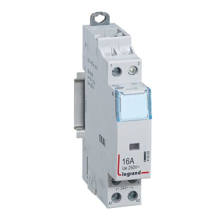 Legrand Contactor, 24 V Coil, 2-Pole, 16 A, 2 kW, NO/ NC [412503]; 266-1374