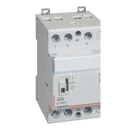 Legrand Contactor, 230 V Coil, 3-Pole, 40 A, 5 kW, 3NO [412549]; 266-1377