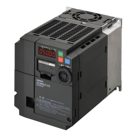Omron Inverter Drive, 0.75 kW, 3 Phase, 400 V, 2.1 A, 3G3MX2 Series [3G3MX2-A4004-EV2]; 266-1445