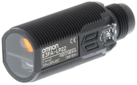 Omron Background Suppression Photoelectric Sensor, Cylindrical Sensor, 200 mm Detection Range [E3FA-LP22-F2]; 266-1497