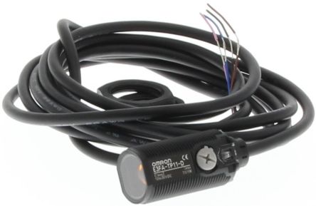Omron Through Beam Photoelectric Sensor, Cylindrical Sensor, 200 mm Detection Range [E3FA-TP11-D 2M]; 266-1502