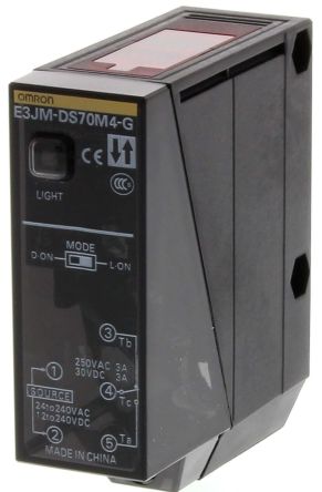 Omron Diffuse Photoelectric Sensor, Block Sensor, 700 mm Detection Range [E3JM-DS70M4]; 266-1522