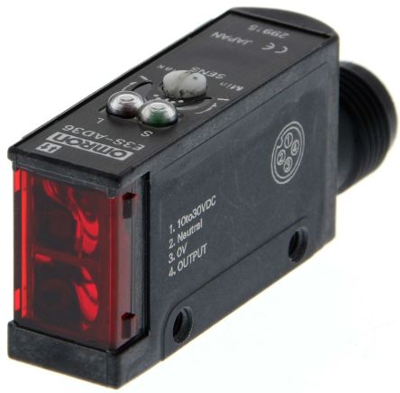Omron Diffuse Photoelectric Sensor, Block Sensor, 200 mm Detection Range [E3S-AD36]; 266-1529