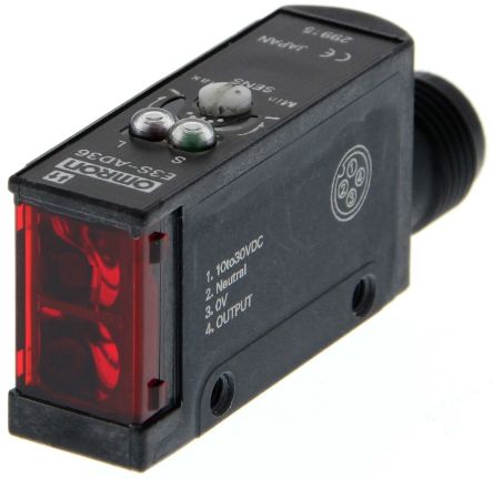 Omron Diffuse Photoelectric Sensor, Block Sensor, 700 mm Detection Range [E3S-AD37]; 266-1530