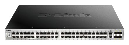 D-Link 54-Port Layer 3 Stackable Managed PoE Switch with 10G Uplinks, Managed 54 Port Network Switch With PoE UK [DGS-3130-54PS/B]; 266-1776