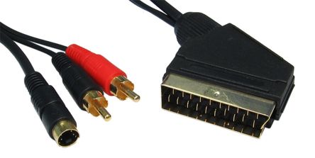 RS PRO SCART Cable, 1.5m Black [0]; 266-2182