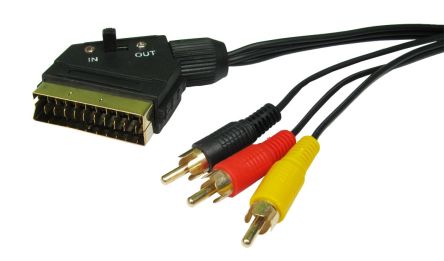 RS PRO SCART Cable, 1.5m Black [0]; 266-2186