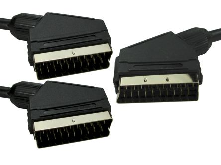 RS PRO SCART Cable, 2m Black [0]; 266-2195