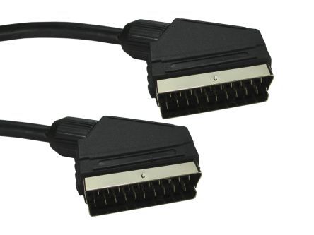 RS PRO SCART Cable, 15m Black [0]; 266-2196
