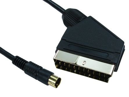 RS PRO SCART Cable, 1.5m Black [0]; 266-2203