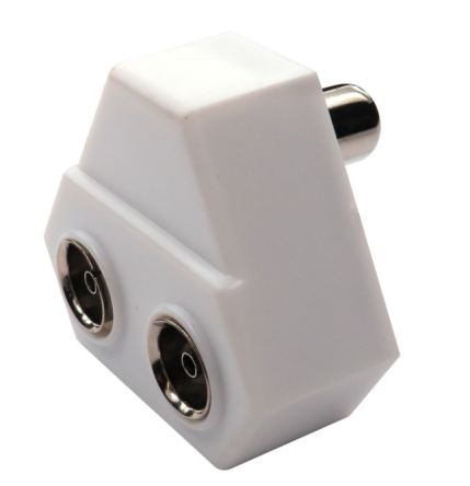 RS PRO Right Angle TV Aerial Connector Male to Female, Cable Mount [0]; 266-2208