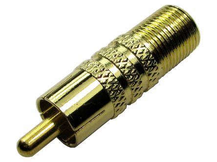 RS PRO Straight Coaxial Adapter Type F Socket to RCA Plug [0]; 266-2216