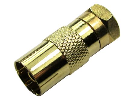 RS PRO TV Aerial Connector Male to Female, Cable Mount [0]; 266-2217