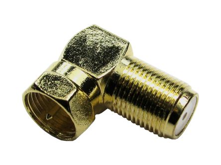 RS PRO Right Angle Coaxial Adapter Type F Plug to Type F Socket [0]; 266-2219