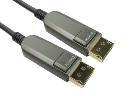 RS PRO Male DisplayPort to Male DisplayPort, TPU  Cable, 8K, 10m [0]; 266-2483