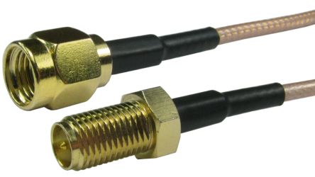 RS PRO Male RP-SMA to Female RP-SMA, 2.5m, Reverse SMA Coaxial, Terminated50 Ω [0]; 266-2618