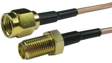RS PRO Male RP-SMA to Female RP-SMA, 15m, Reverse SMA Coaxial, Terminated50 Ω [0]; 266-2621
