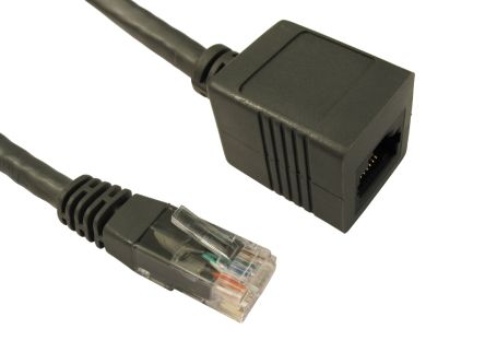 RS PRO, 0.5m Cat6, Grey RJ45 to Male RJ45 Female, UTP Unshielded, Terminated PVC Sheath [0]; 266-2630