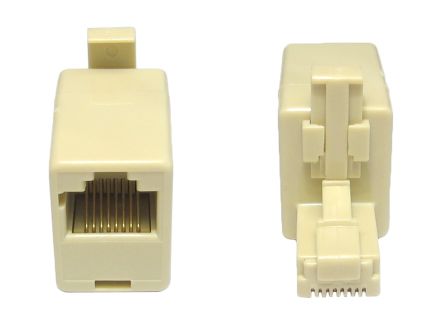 RS PRO Single-Port RJ45 Adaptor, Cat5e, Unshielded [0]; 266-2658