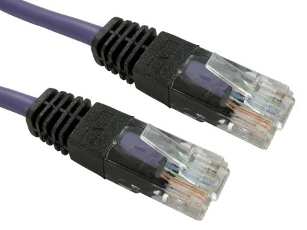 RS PRO, 1m Cat5e, Violet RJ45 to Male RJ45 Male, UTP Unshielded, Terminated PVC Sheath [0]; 266-2679