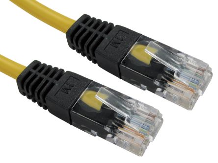 RS PRO, 1m Cat5e, Yellow RJ45 to Male RJ45 Male, UTP Unshielded, Terminated PVC Sheath [0]; 266-2680