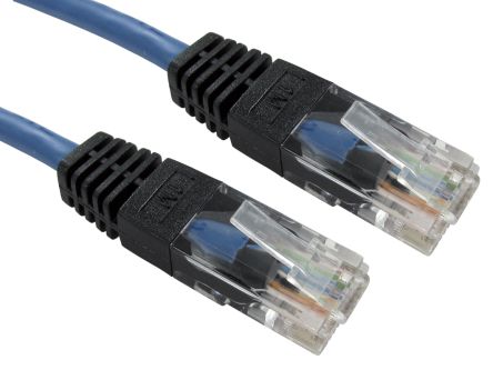 RS PRO, 3m Cat5e, Blue RJ45 to Male RJ45 Male, UTP Unshielded, Terminated PVC Sheath [0]; 266-2689