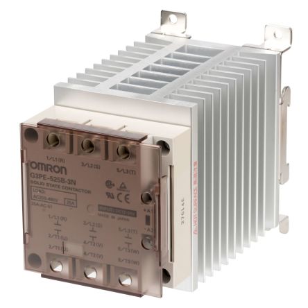 Omron G3PE-225B-3N 12-24VDC Series Solid State Relay, 25 A Load, DIN Rail Mount, 264 V ac Load [G3PE-225B-3N DC12-24]; 266-2758
